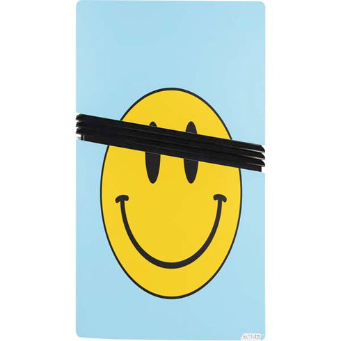 Blue Happy Face PS5 Pro Console Skin